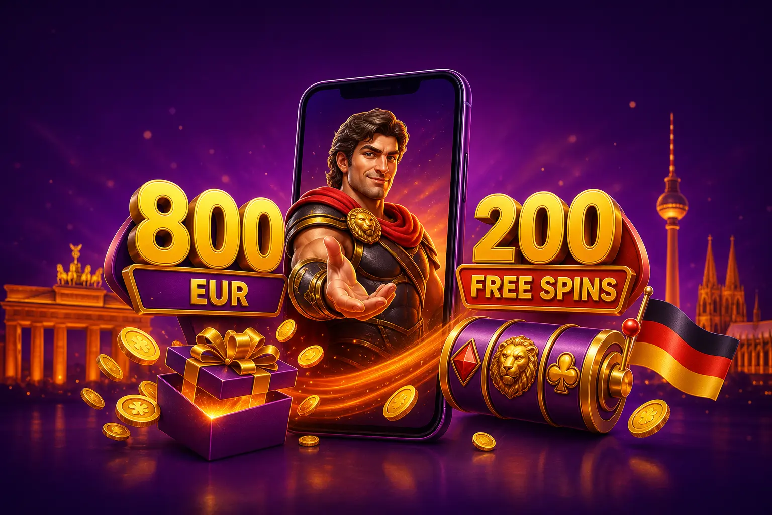 HitnSpin Willkommenspaket bis 800 Euro und 200 Freispiele in der mobilen App in Deutschland